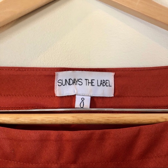 SATEEN DRESS RUST - Picture 4 of 5